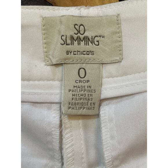Chico's Women's So Slimming White Cropped Pants - Size 0 - Picture 3 of 8